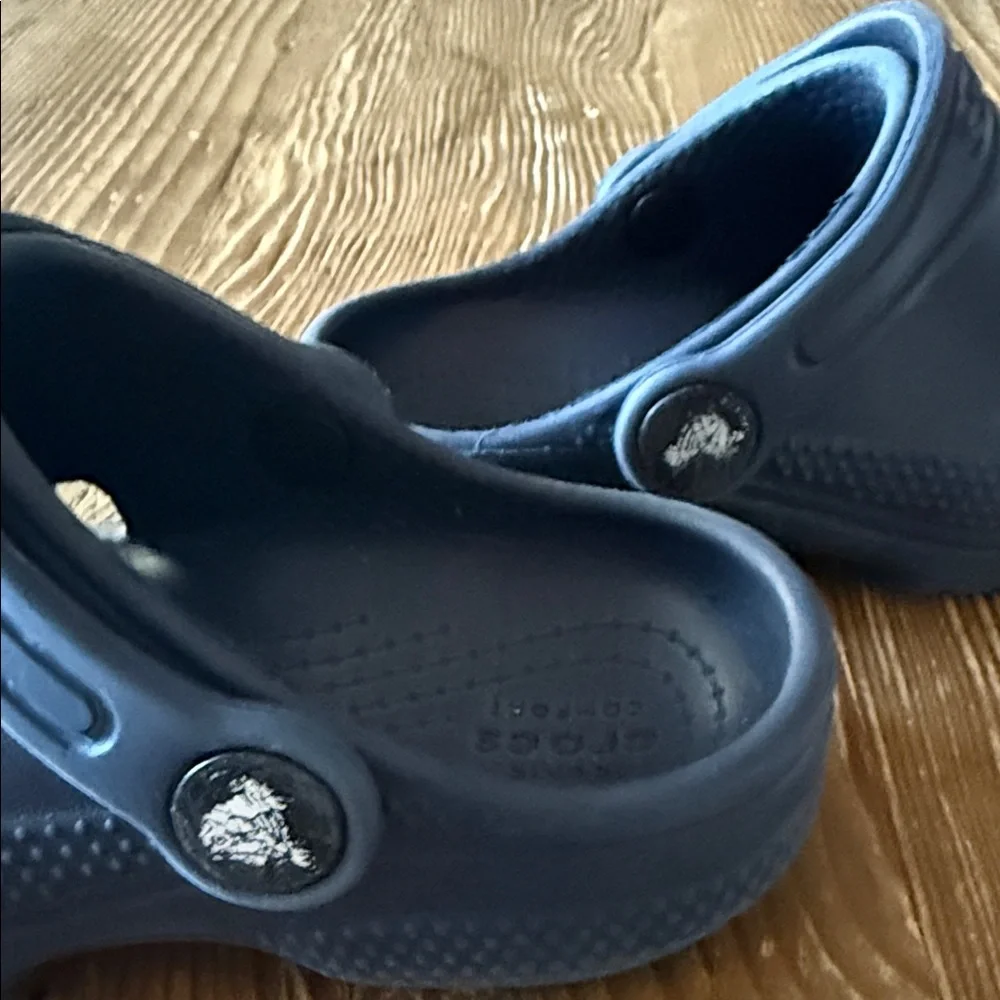 CROCS Kids Navy Water Shoes with Charms
